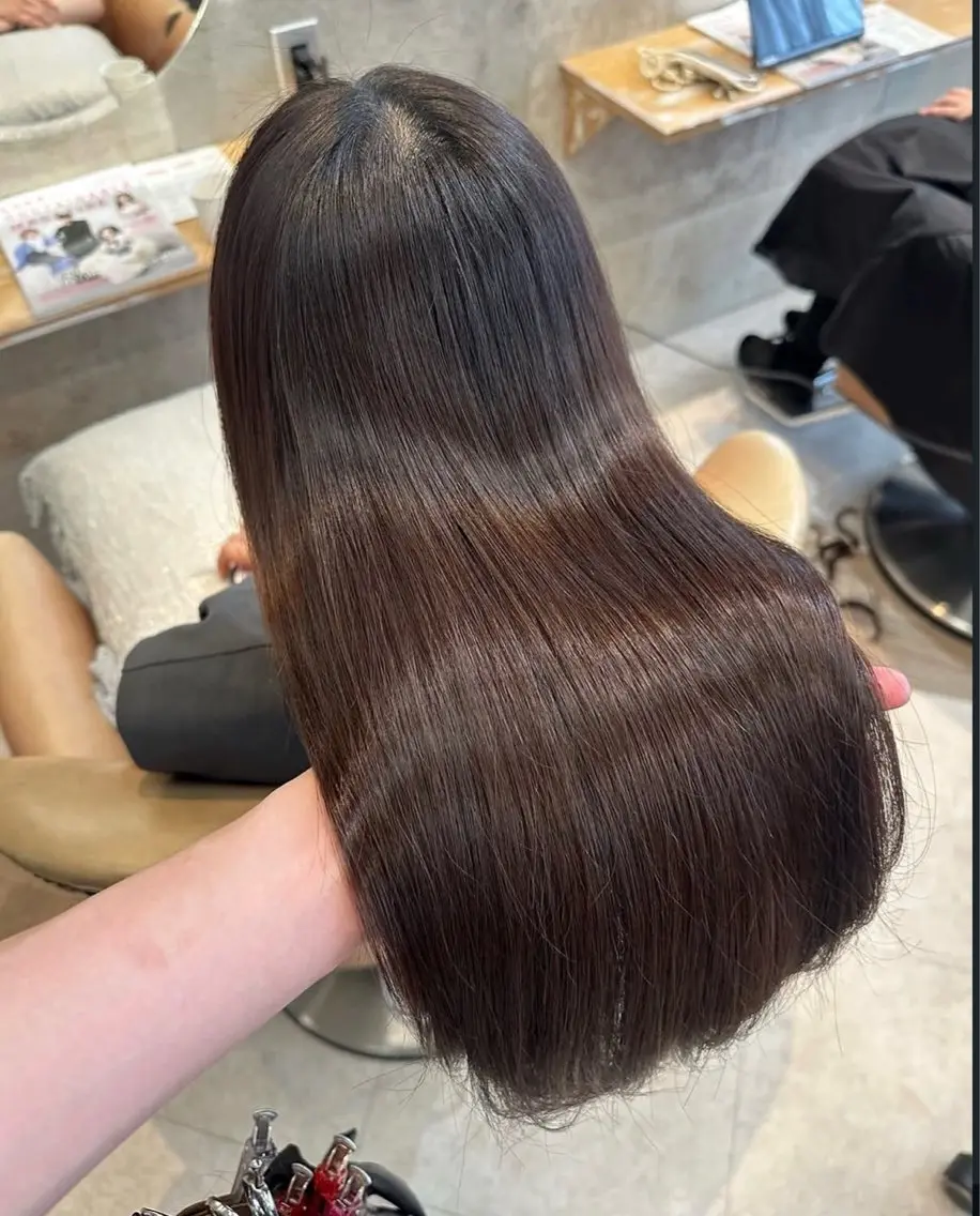 ロング カラー ヘアカラー トリートメント 艶髪カラー🫧 髪質改善🪽あいとのヘアスタイル