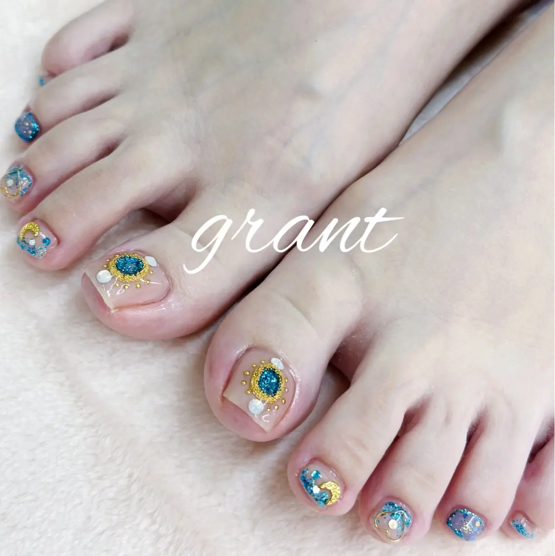 ネイル フットネイル フットネイル nailsalon grantのネイルデザイン