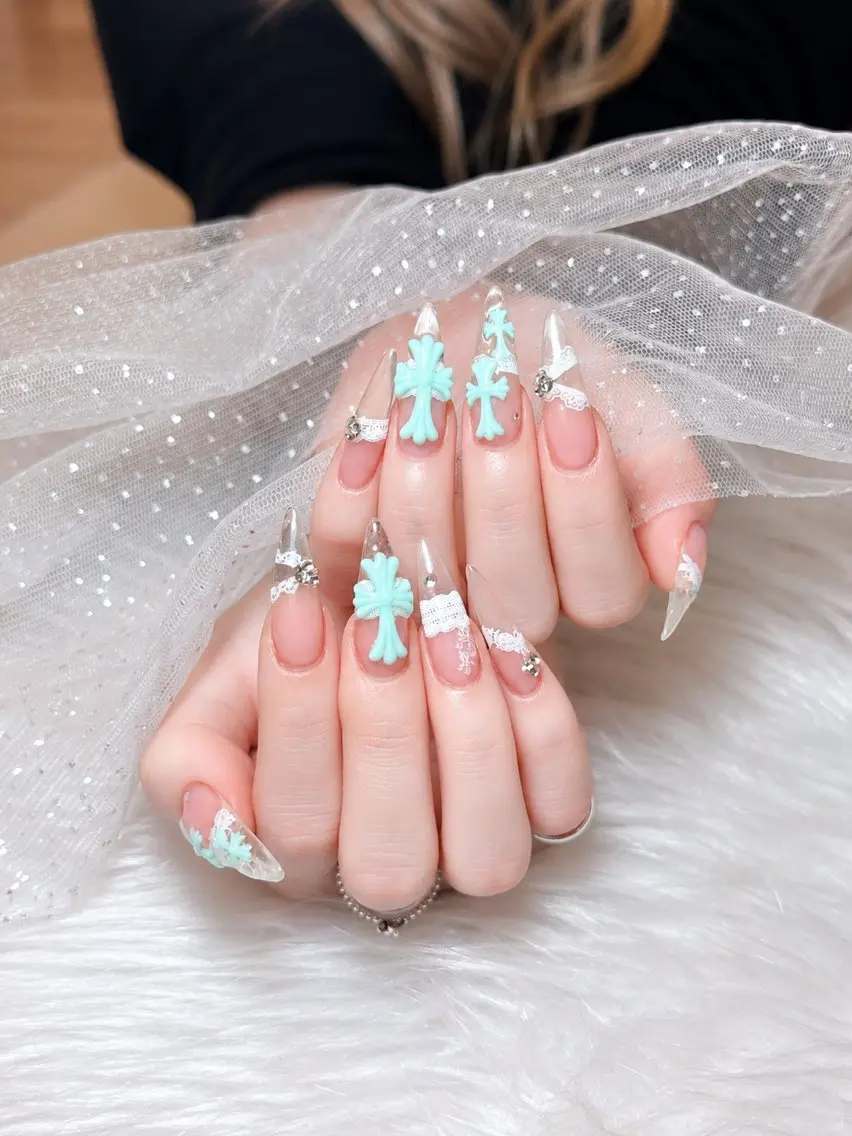 ネイル チークネイル 長さ出し フラッシュネイル ジェルネイル 韓国ネイル ハンドネイル Queen Nail Salonのネイルデザイン