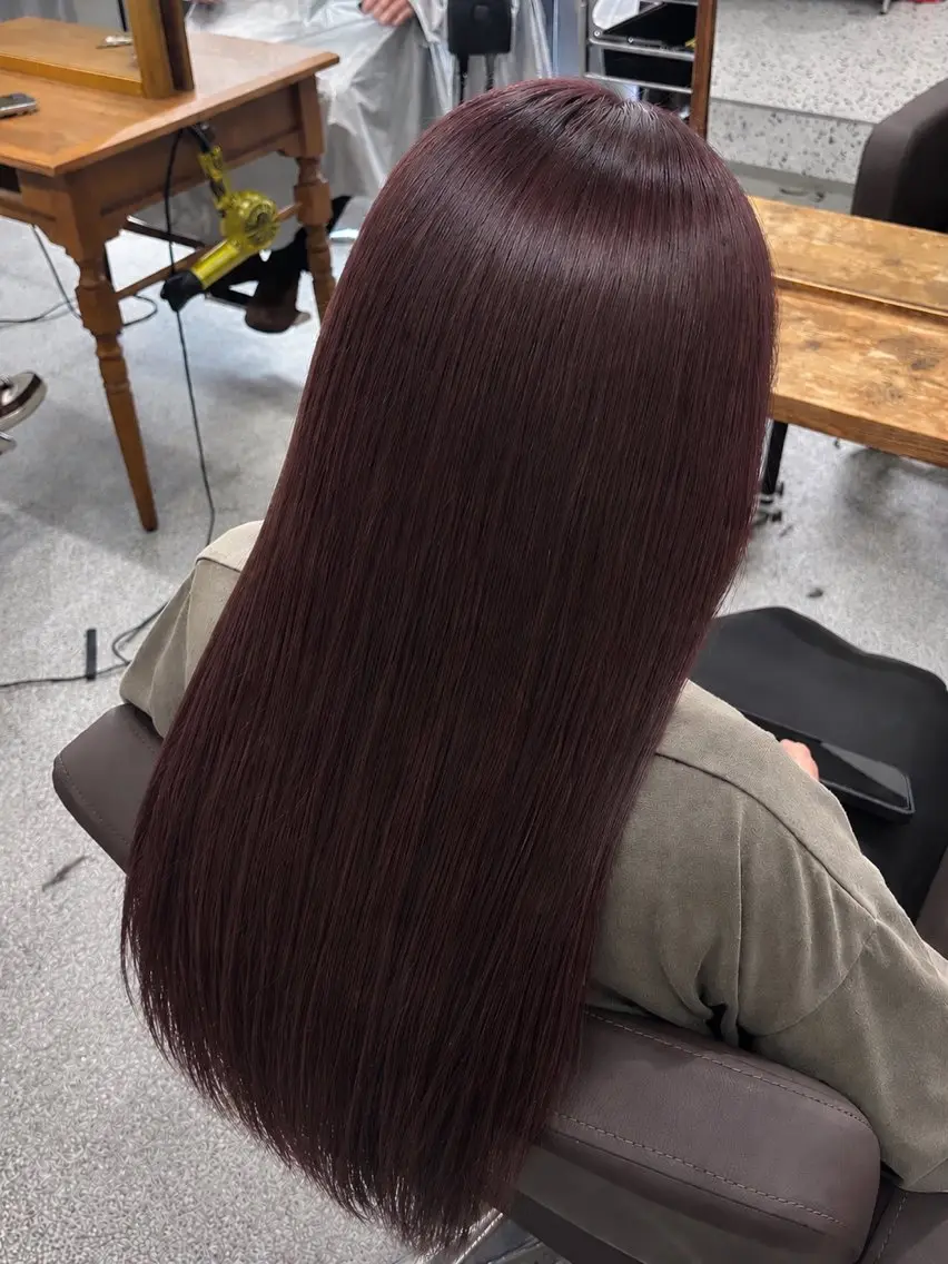 ロング カラー ブラウンカラー カシス ヘアカラー 佐野 清良‎🍒♡のヘアスタイル