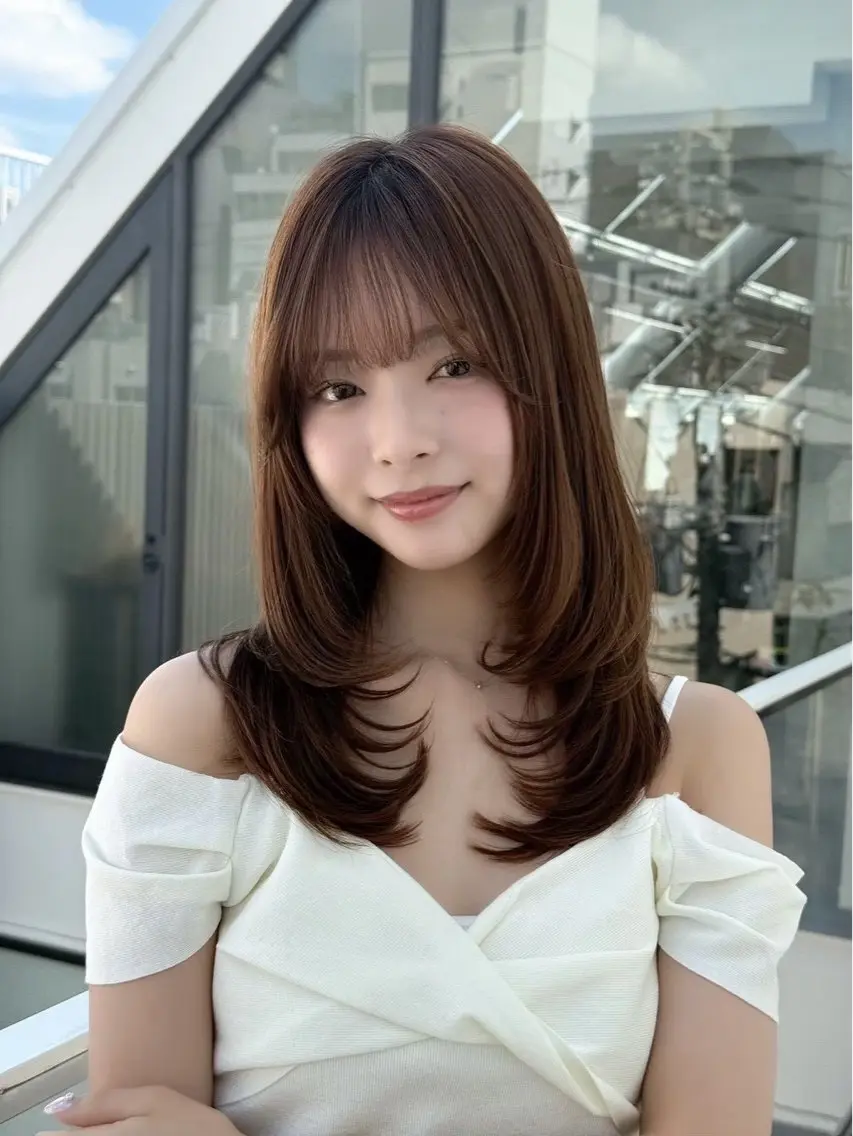 ロング Ruri縮毛矯正 酸性ストレートのヘアスタイル