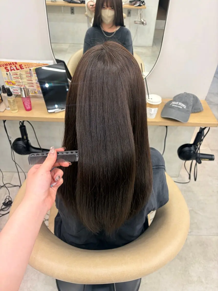 ロング ヘアカラー トリートメント 艶髪🫧🌟 あおいのヘアスタイル