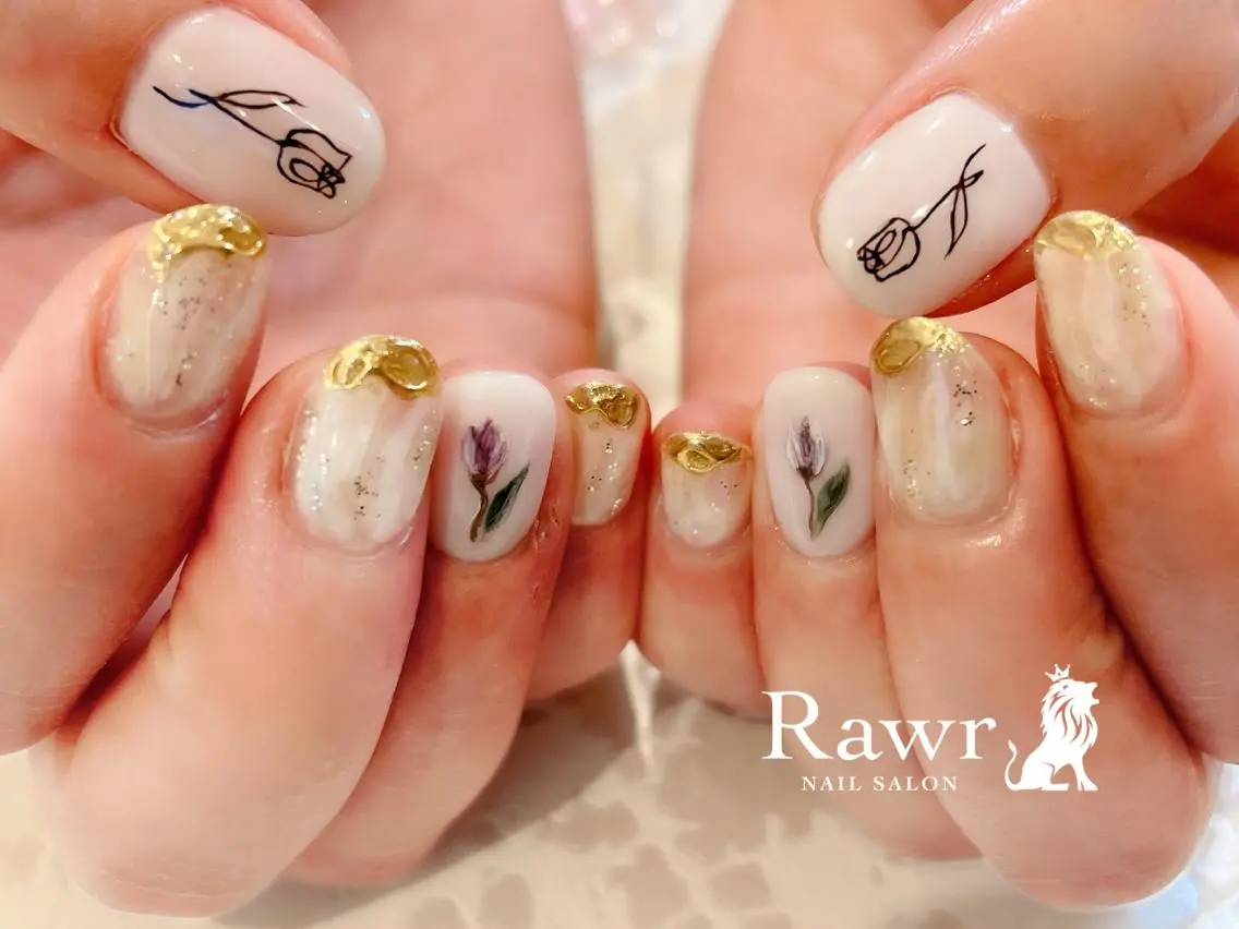 ネイル ハンドネイル Rawr / saoriのネイルデザイン