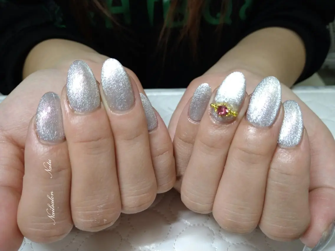 ネイル 長さ出し マグネットネイル ショートネイル nailsalon Natuのネイルデザイン