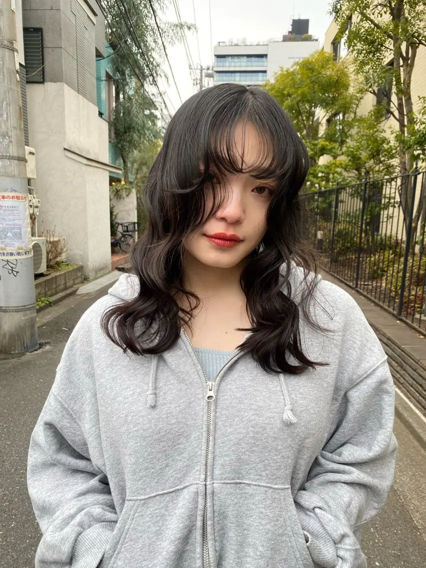 セミロング カラー カット ヘアカラー トリートメント 村田 りょうやのヘアスタイル