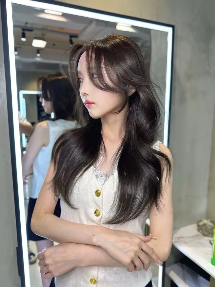 ロング カラー 韓国風ヘア カット ヘアカラー トリートメント 色気ヘア💄 TAKAHIROのヘアスタイル