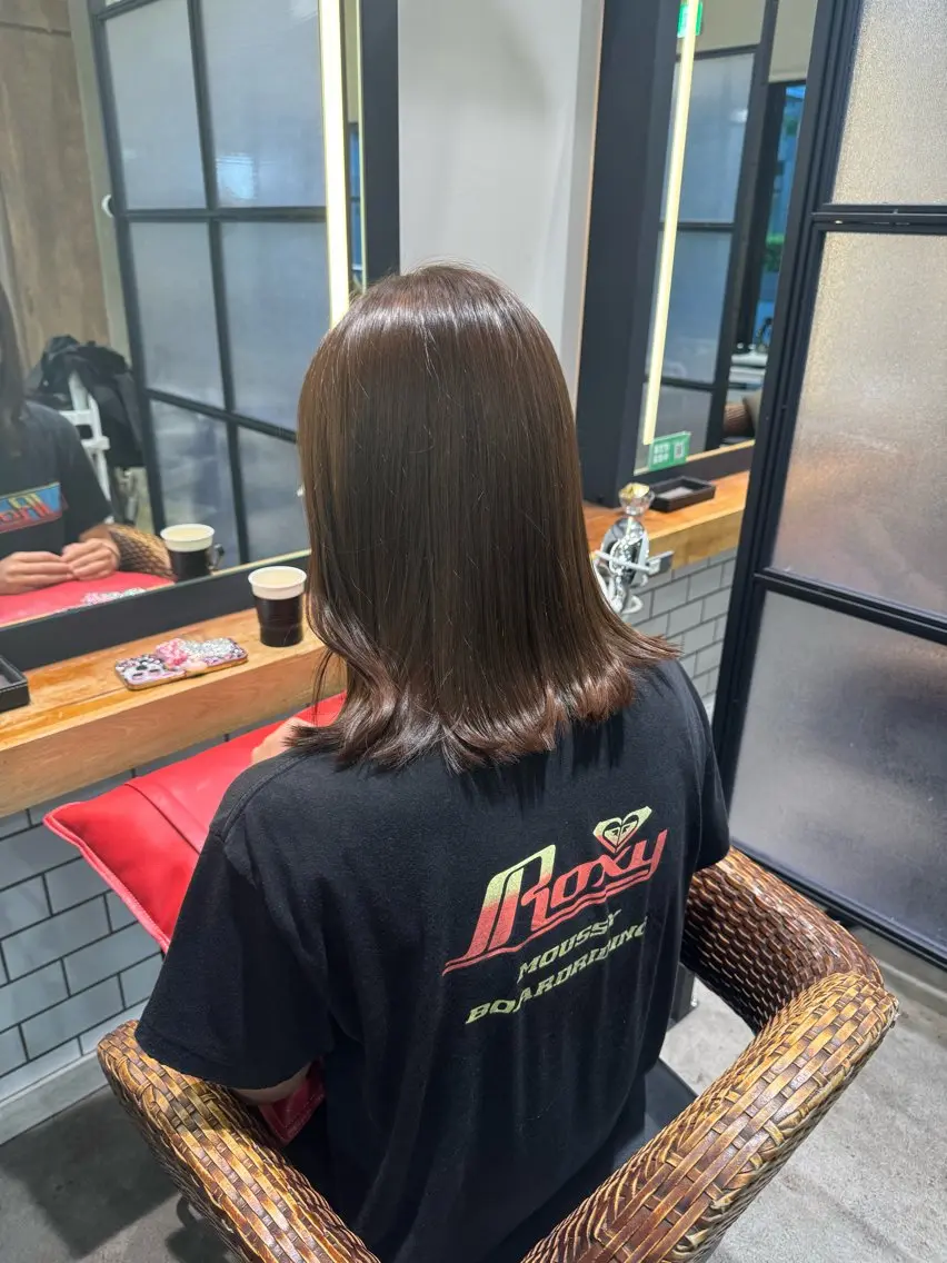 ミディアム カラー 暖色カラー🤎Red Neo meiのヘアスタイル