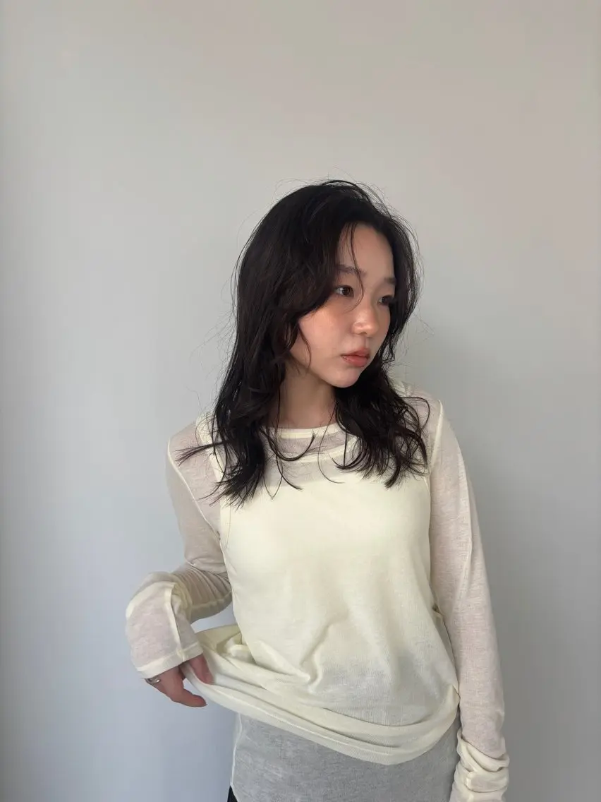 ミディアム カット ヘッドスパ ボブ/レイヤー/ 梅田/天野川奈緒のヘアスタイル