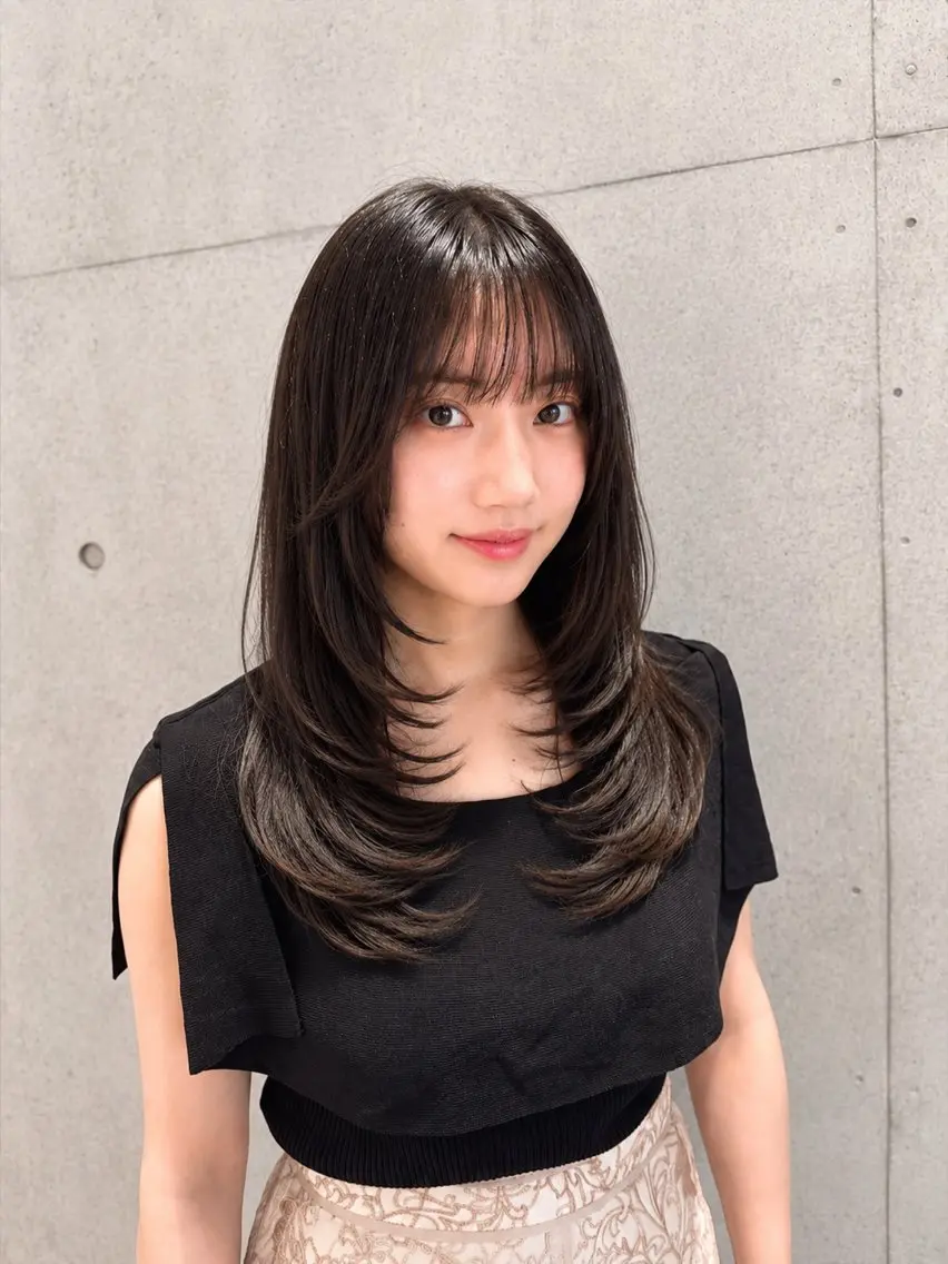 ロング カット 南 菜花のヘアスタイル