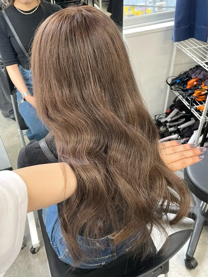 セミロング カラー 表参道♡暗髪♡ 艶カラー♡アユミのヘアスタイル