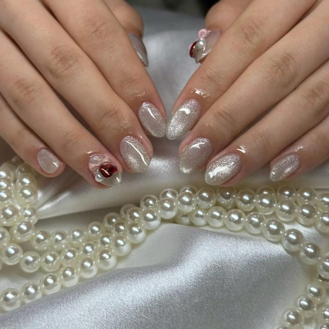 ネイル マグネットネイル ワンホンネイル ハンドネイル nailsalon popoのネイルデザイン