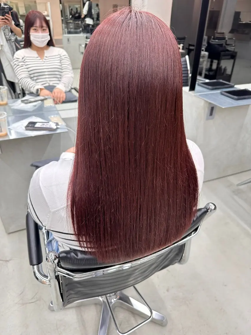 ロング カラー 髪質改善 トリートメント 染谷 遥花のヘアスタイル