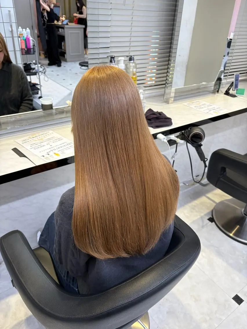 ロング カラー 透明感ベージュカラー 🪞上野🪞AIのヘアスタイル