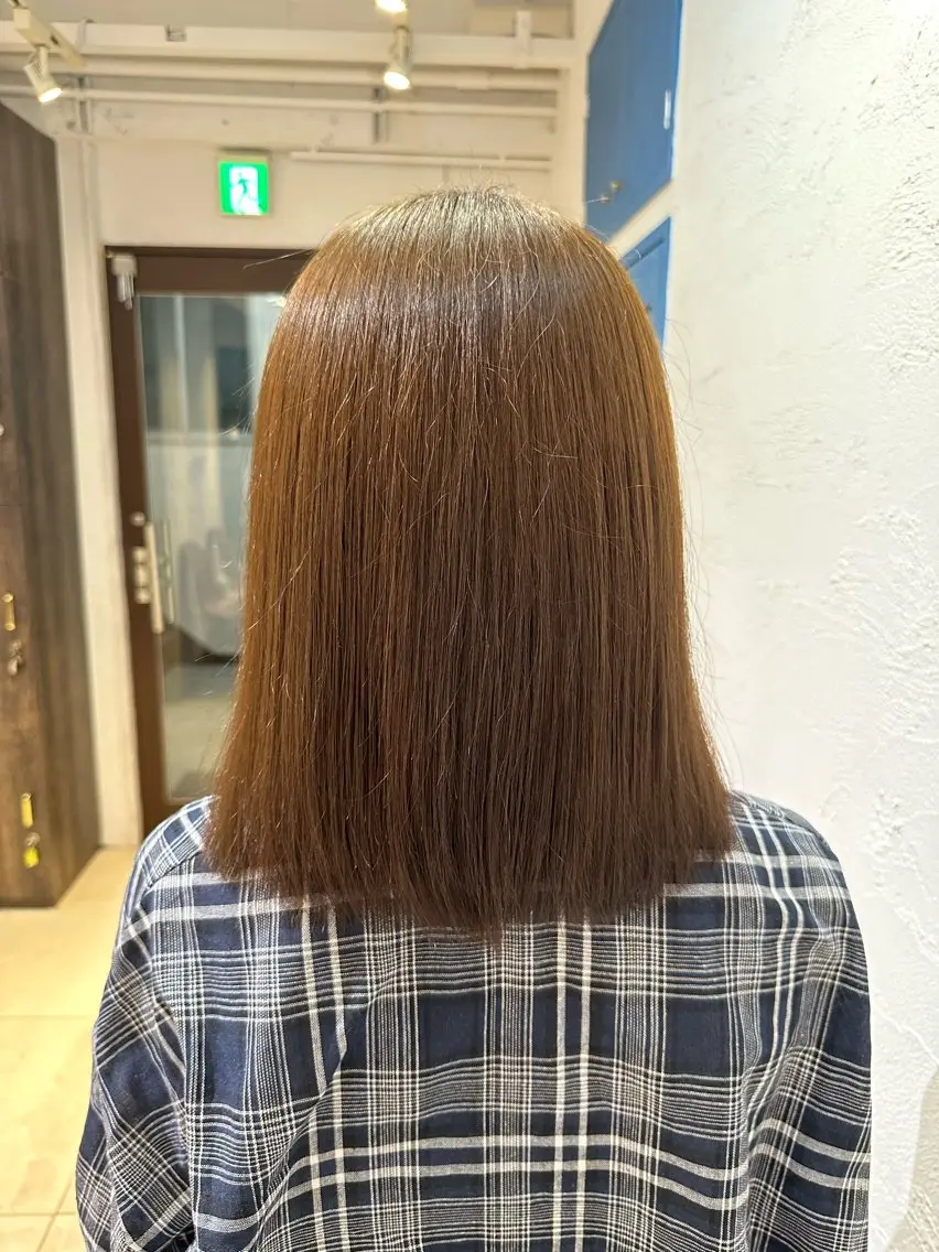 🤎ブリーチなしダブルカラー🤎+トリートメント+超音波アイロン付きの写真