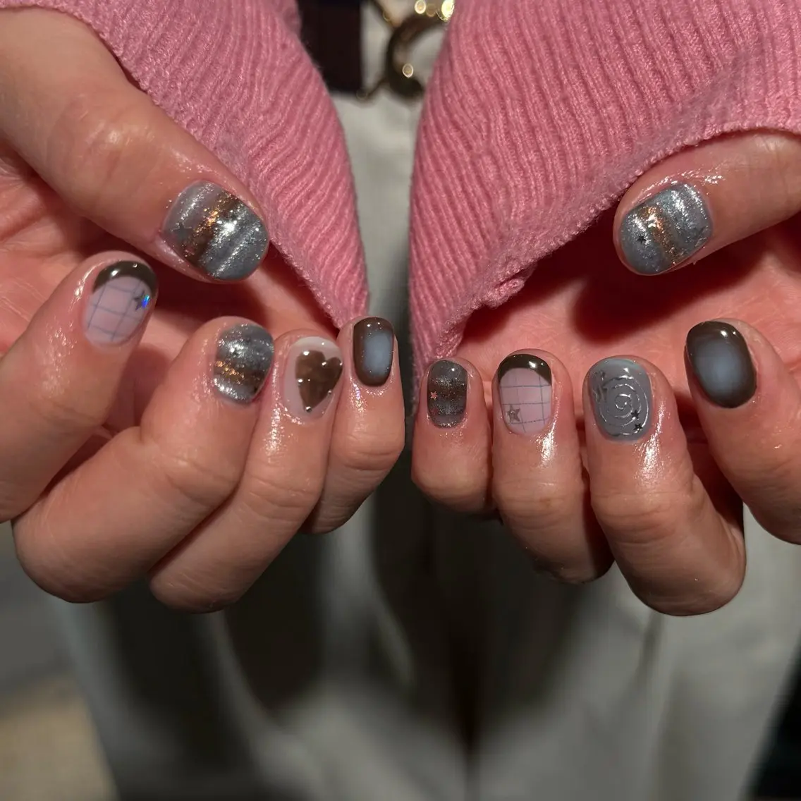 ネイル ボーダー ハンドネイル 吉祥寺 YUE💅のネイルデザイン