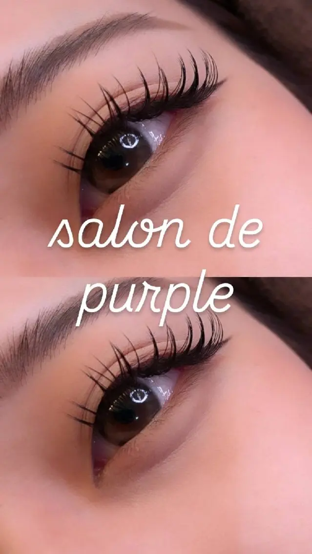 マツエク・マツパ 付け放題 フラットラッシュ ナチュラル マツエク salon de  Purpleのマツエク・マツパデザイン