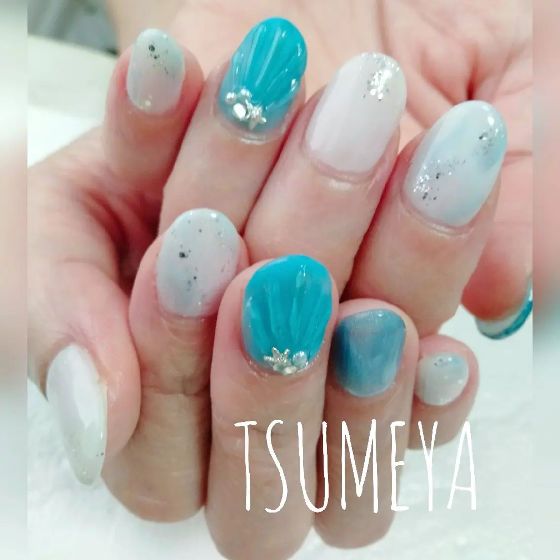 ネイル 夏ネイル ハンドネイル _TSUMEYA _のネイルデザイン