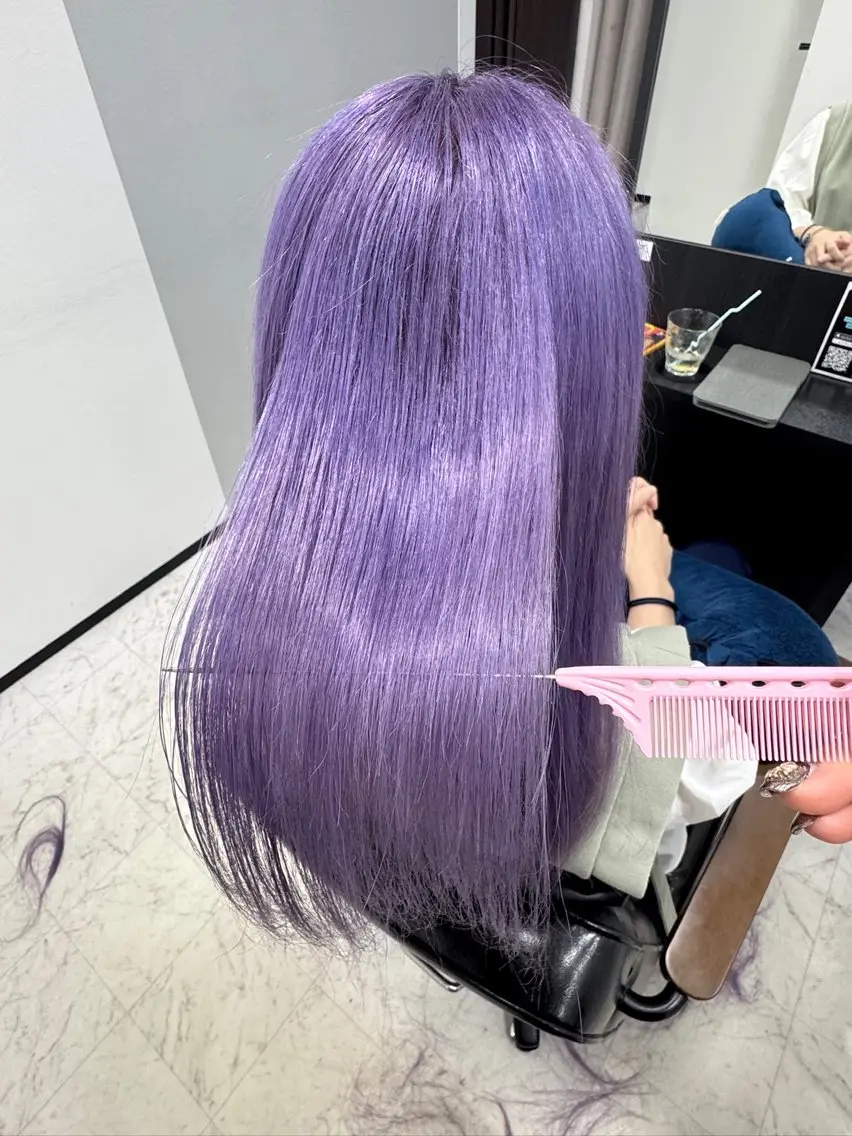 ミディアム カラー カット ヘアカラー トリートメント ヒラガカナ▼ ECLAT HAIRのヘアスタイル