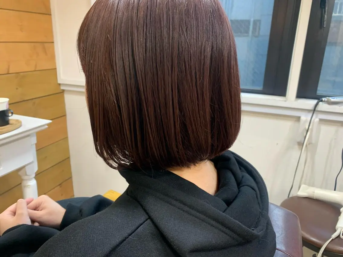 カット＋フルカラー＋縮毛矯正＋2ステップトリートメントの写真