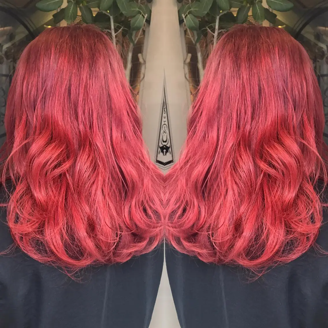 セミロング カラー パーマ ヘアアレンジ メンズ キッズ マツエク・マツパ レッドカラー サロンドミルク 原宿のヘアスタイル