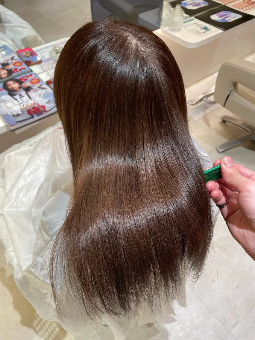 ロング 髪質改善 トリートメント 髪質改善・縮毛矯正 濱　泰賀のヘアスタイル