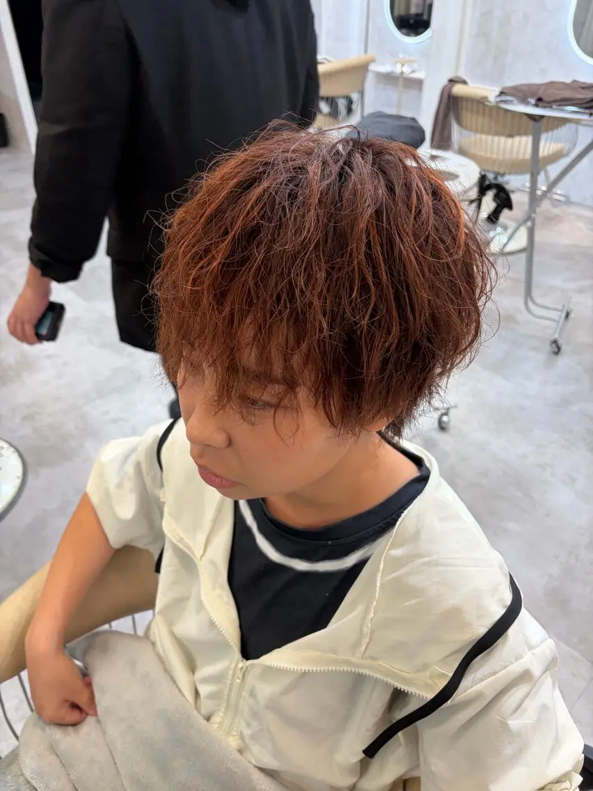 ショート パーマ メンズ パーマ 畑中 夢のヘアスタイル