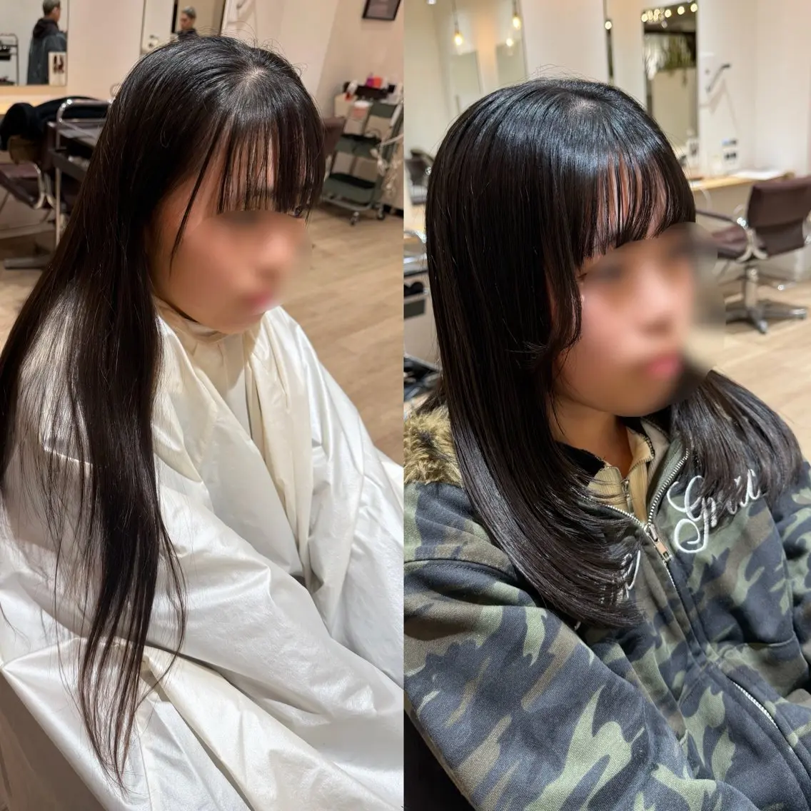 ミディアム 顔まわりレイヤー 顔周りカット レイヤーカット 湘南台/ ボブカット KaNa🌺🌴のヘアスタイル