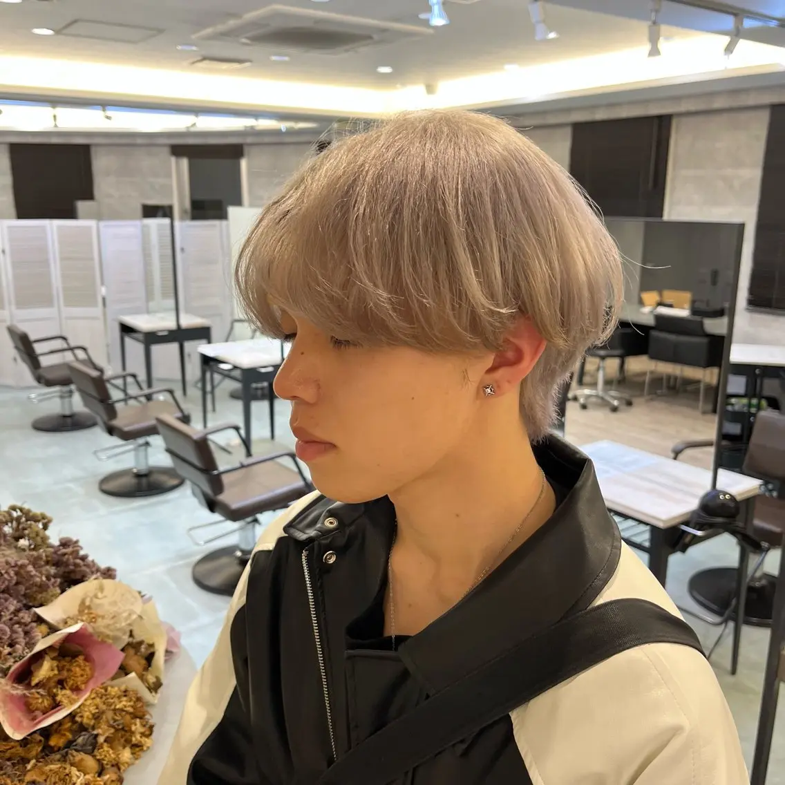 カラー メンズ メンズブリーチ ベージュカラー ブリーチ ホワイトベージュ ヘアカラー ケアブリーチ🌟 ♢WATARU♢のヘアスタイル