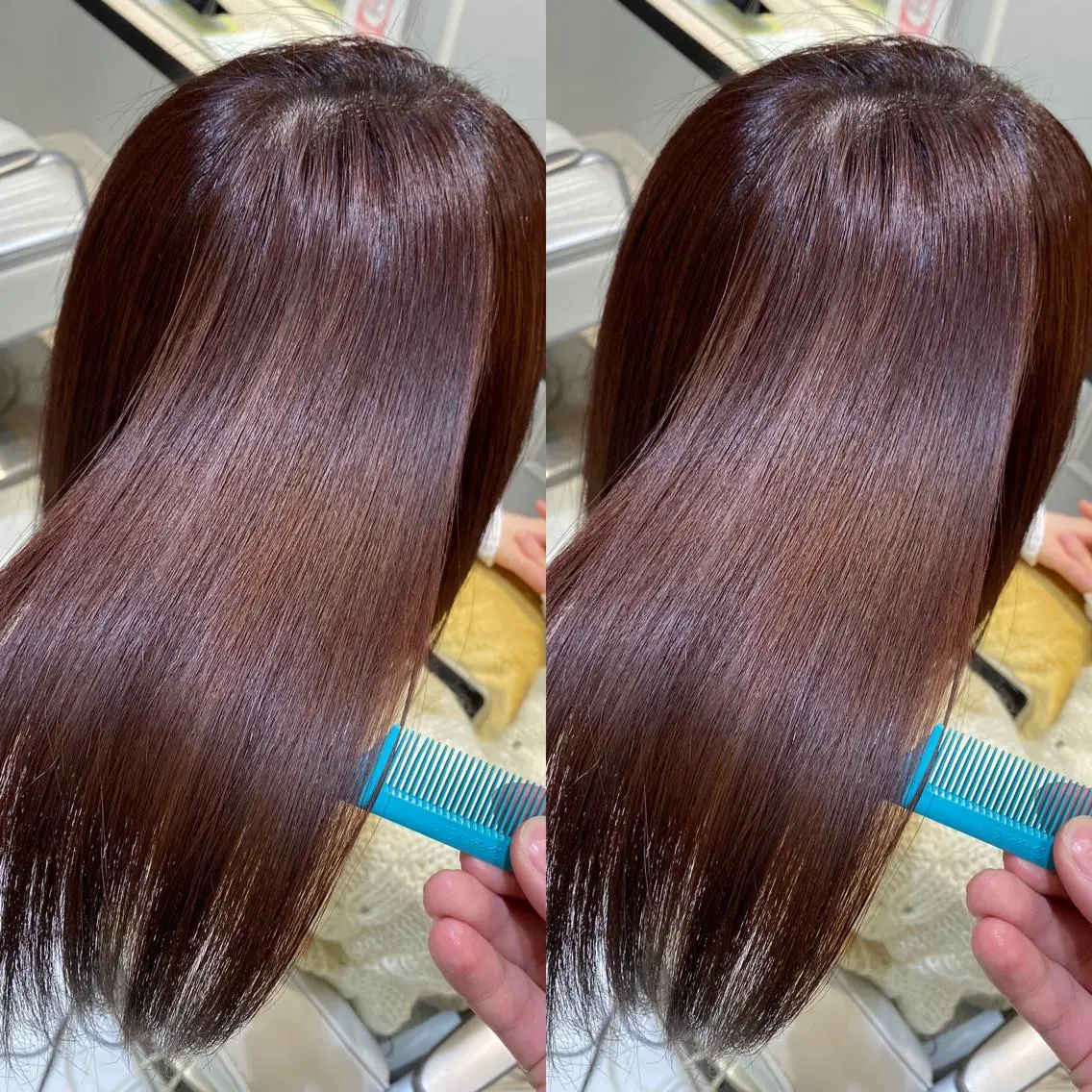 ミディアム 美髪矯正透明感カラー 江川 和輝のヘアスタイル