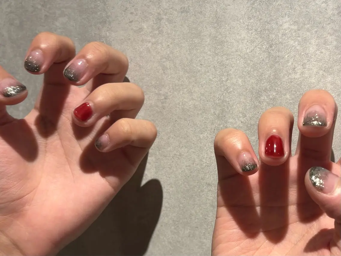 ネイル グラデーション ラメ(グリッター) ラメグラデーション マグネットネイル メンズネイル D.d nail Fukaのネイルデザイン