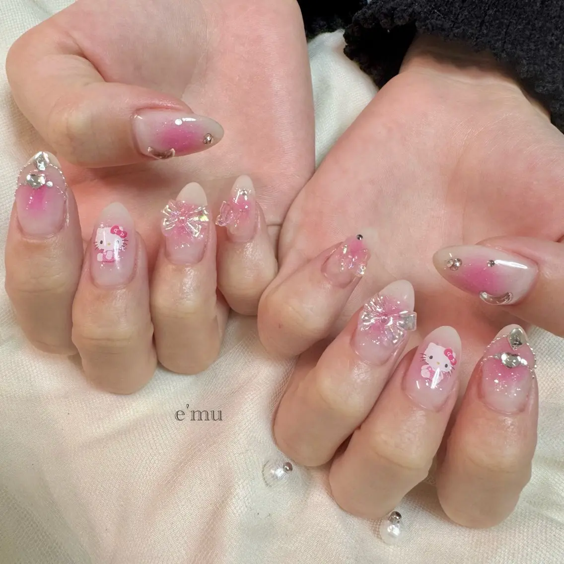 ネイル ピンク ハンドネイル nail salon e'mu💐のネイルデザイン