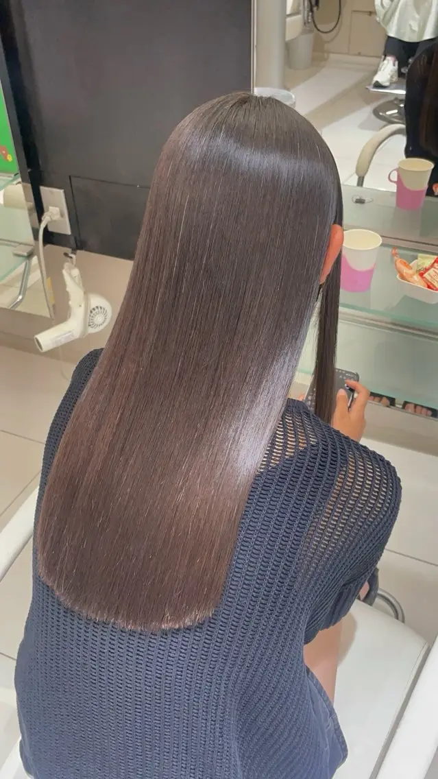 ロング 髪質改善 縮毛矯正 トリートメント カット トリートメント 🧡髪質改善💛 🌸SAKURA🌸のヘアスタイル