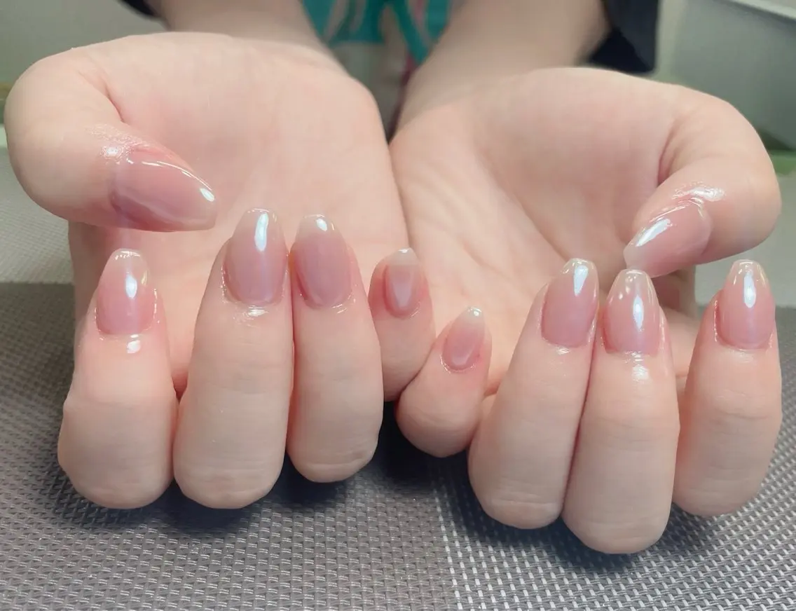ネイル フレンチネイル ガーリー ハート キラキラネイル 韓国ネイル 中野駅から2分 MEO NAILのネイルデザイン