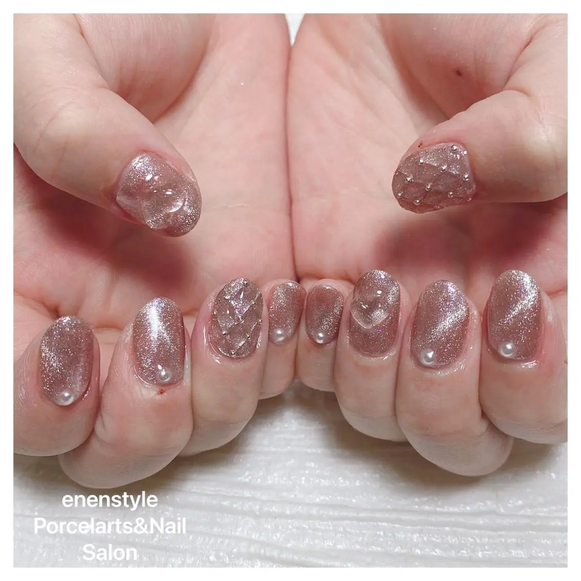 ミディアム ネイル 🐾enen style 🐾のネイルデザイン