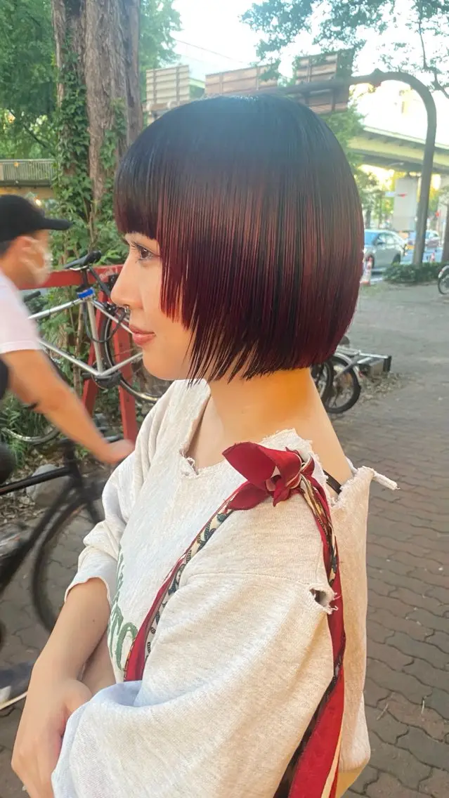 ショート カラー 名古屋栄/ブリーチ/ ボブ🧃木下桃嘉のヘアスタイル