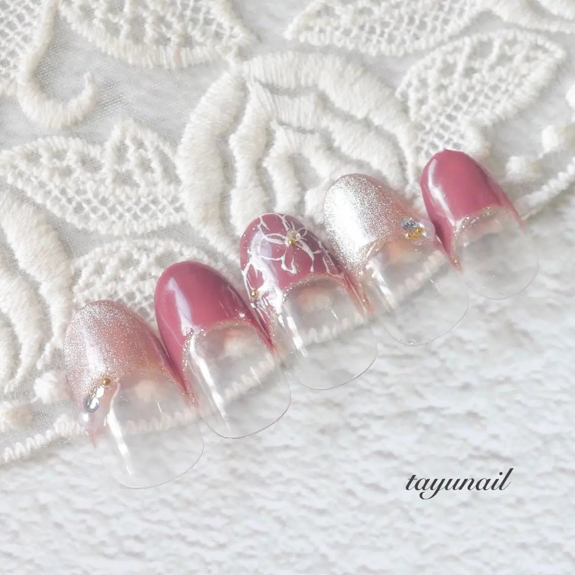 ネイル アートネイル フラワーネイル フレンチネイル ジェルネイル マグネットネイル ハンドネイル ネイルサロン 【たゆnail】のネイルデザイン
