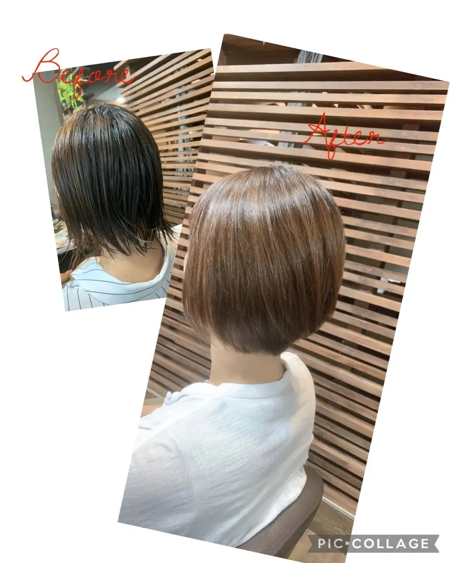 ショート ボブ ♣︎Rikitake Yasu ✂︎のヘアスタイル