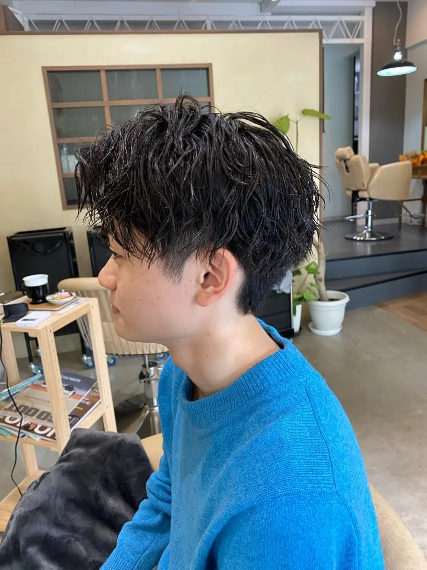 ショート メンズ カット パーマ トリートメント 鹿児島 TSUBASAのヘアスタイル
