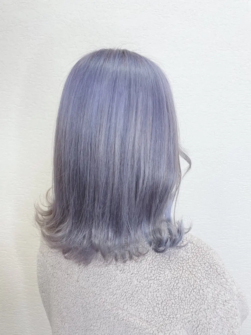 ミディアム カラー ブルーカラー ブルージュ バイオレットカラー カット ヘアカラー トリートメント ❣️モードケイズ塚口 和田一将のヘアスタイル