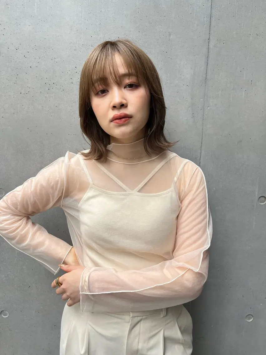 ミディアム カラー 浦和Lond 山本賢人のヘアスタイル