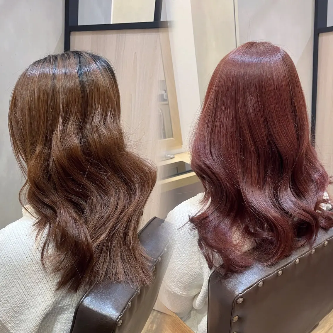 カラー ブラウンカラー ピンクカラー ☁️艶カラー☁️田邉 栞璃のヘアスタイル