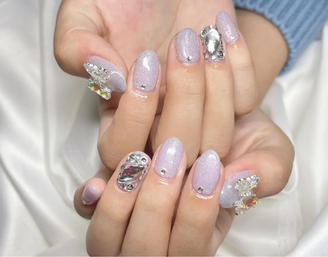 ネイル 24時まで❤︎韓国、 ワンホンネイルのネイルデザイン