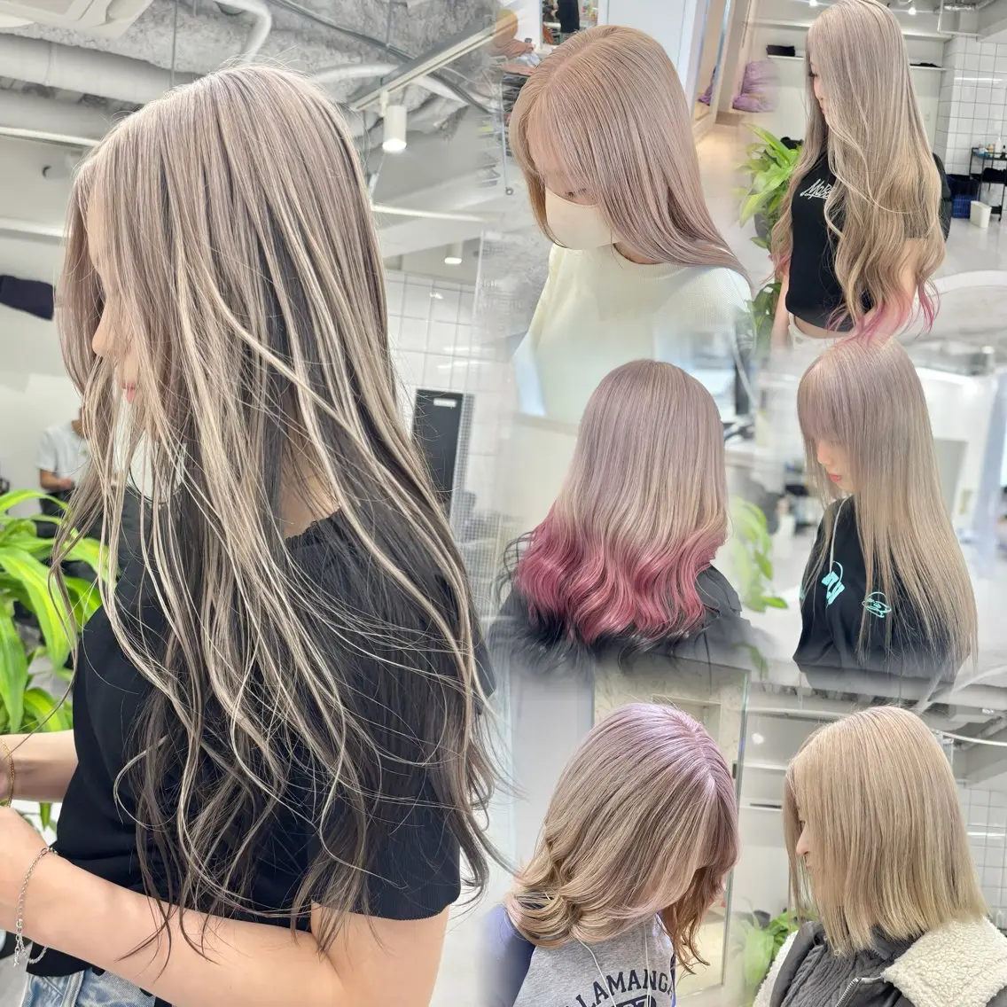 ミディアム カラー カット ヘアカラー トリートメント ヘアセット 🎗副店長/井上 竜 ブリーチ指名No.1のヘアスタイル