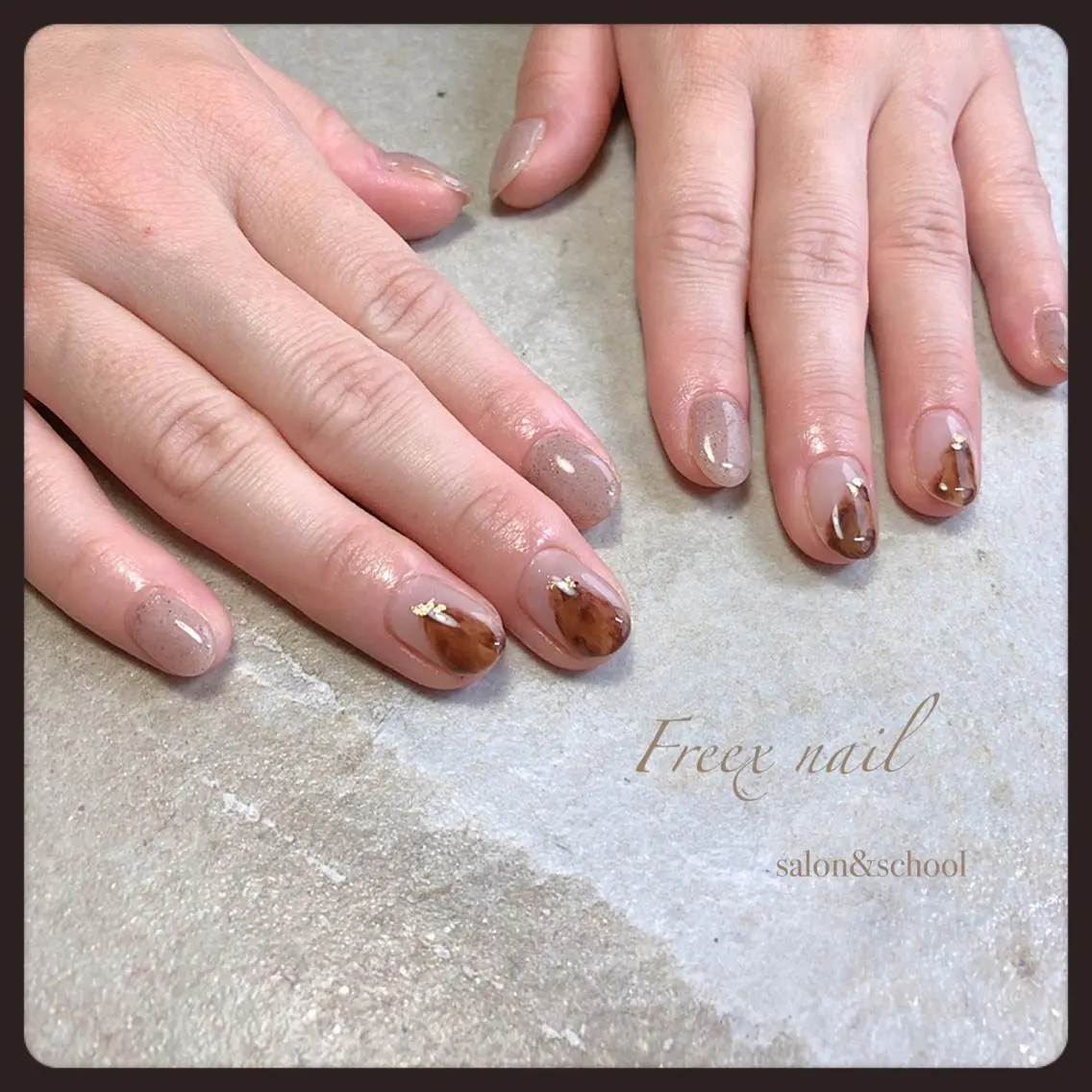 ネイル べっ甲ネイル freex nail /ニュアンス/個性派のネイルデザイン