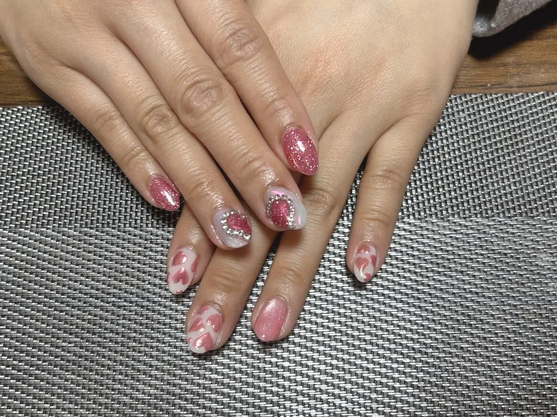 ネイル ハート ハンドネイル i nailのネイルデザイン