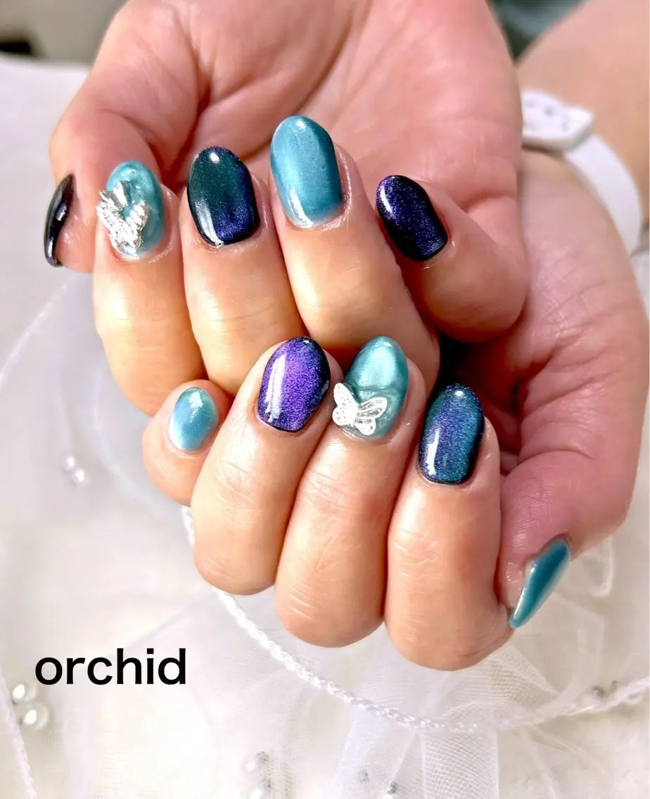 ネイル ハンドネイル orchid ♡オーキッドのネイルデザイン