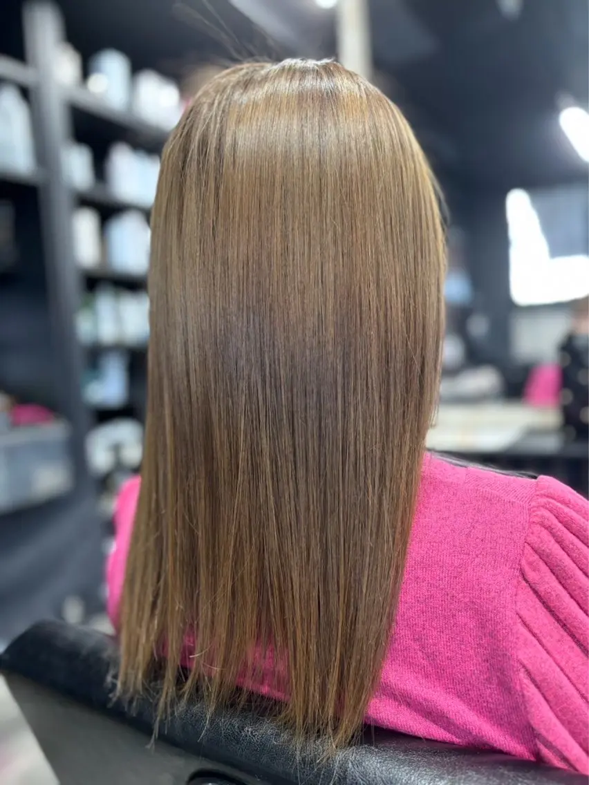 ミディアム カラー 上田 かよのヘアスタイル