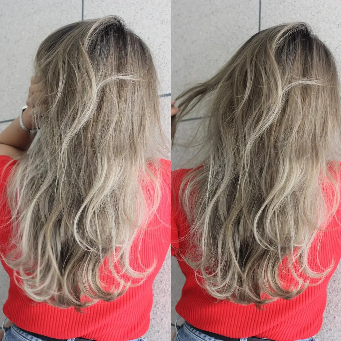 ロング カラー 平野 朋未のヘアスタイル