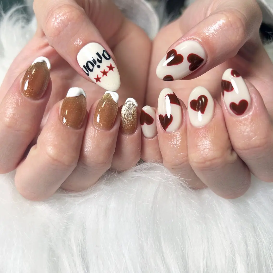 ネイル ハート マグネットネイル ハンドネイル haac nailsのネイルデザイン