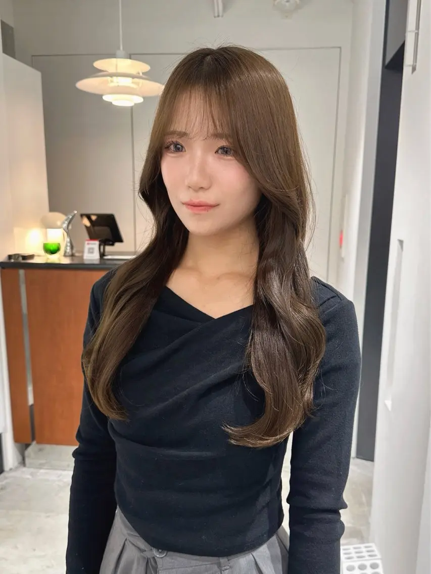 カラー ヘアカラー トリートメント ヘアセット 秋永 鈴のヘアスタイル